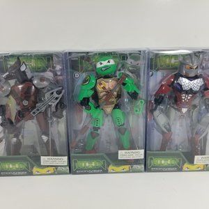 Teenage Mutant Ninja Turtles Bootleg K.O. Figure Warrior Man TMNT set of 3